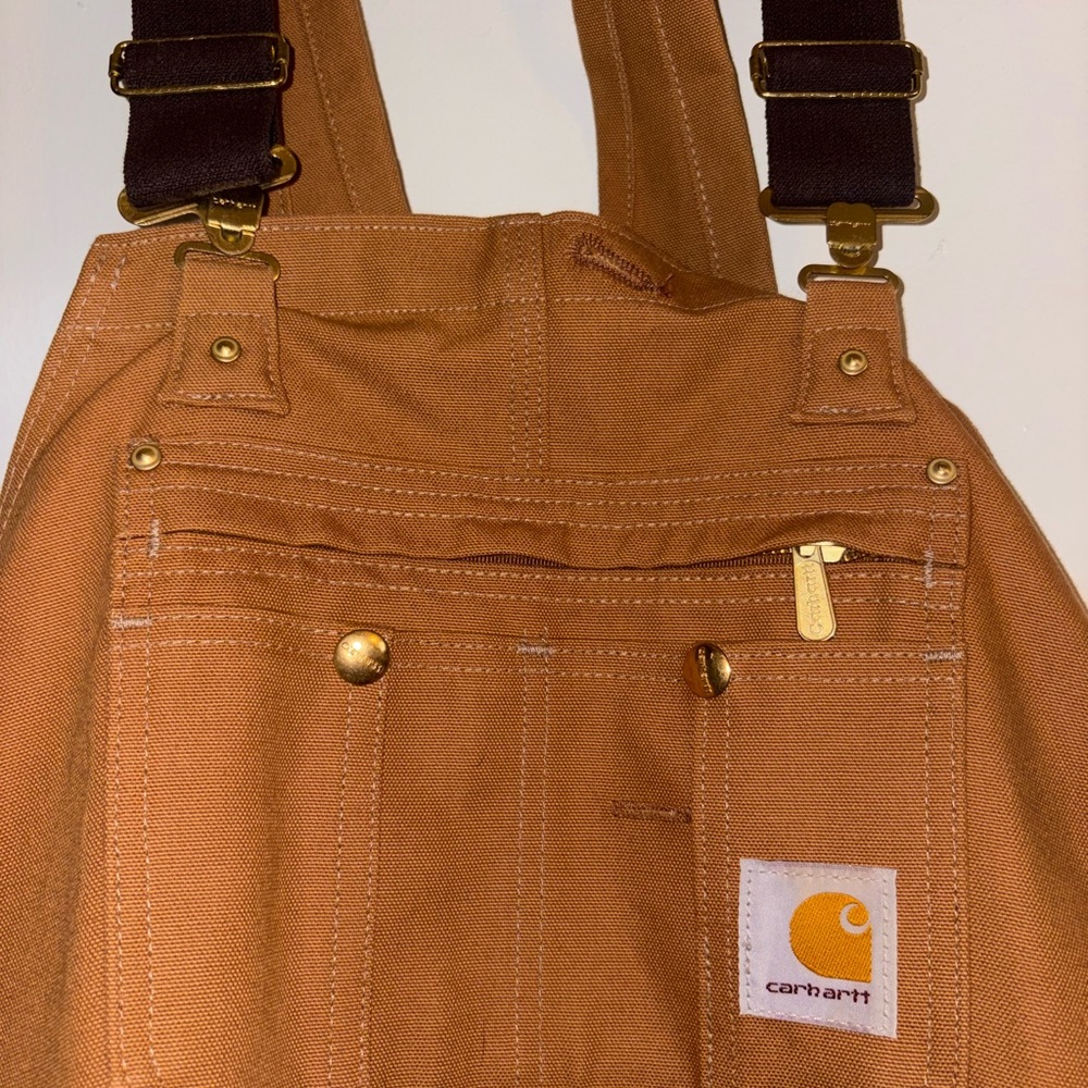 Carhartt Brown Work Jacket with Matching Duck Overalls - Picture 2 of 9